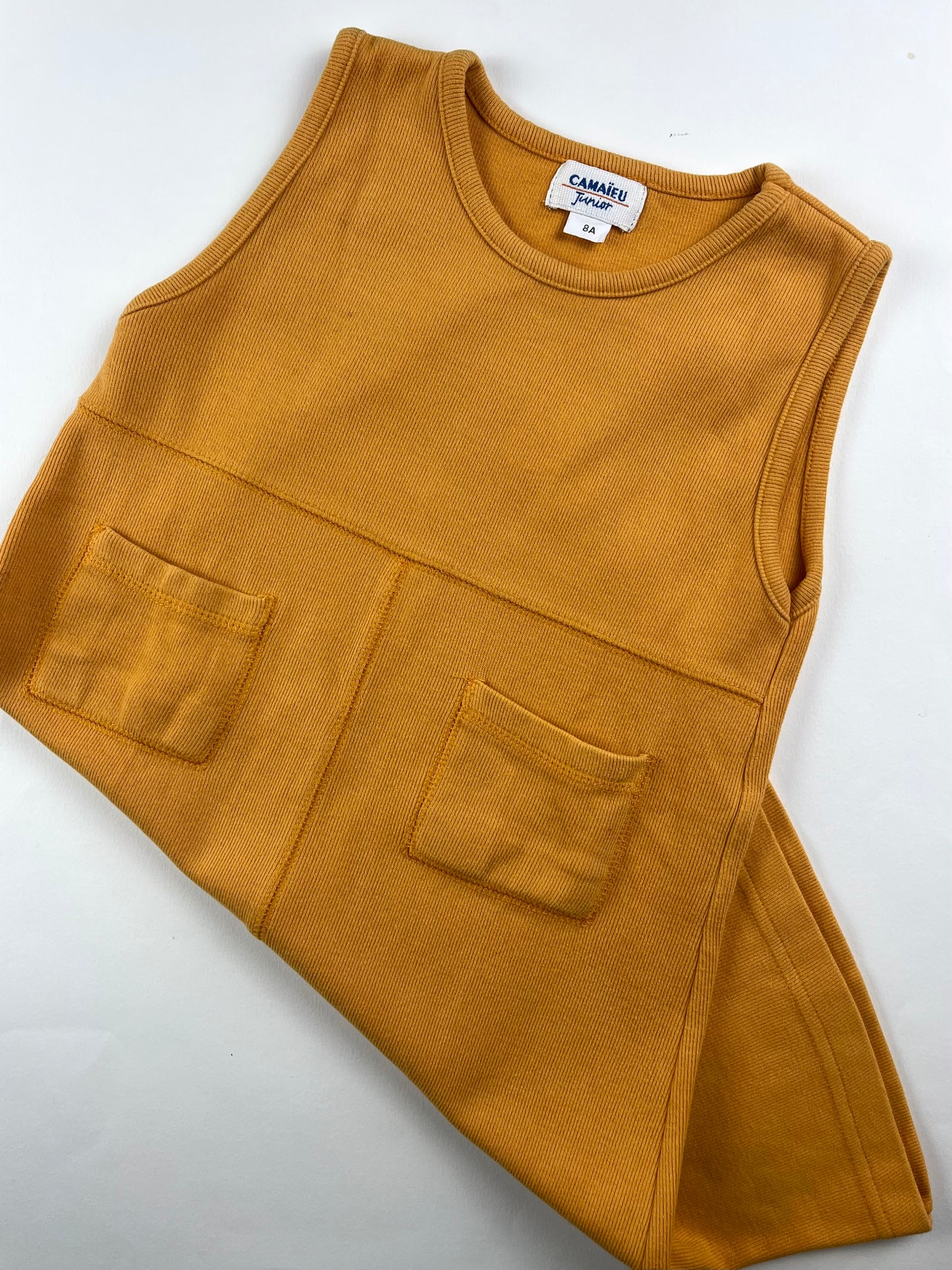 Robe débardeur orange vintage Camaïeu 8 ans