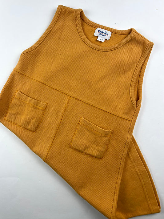 Robe débardeur orange vintage Camaïeu 8 ans