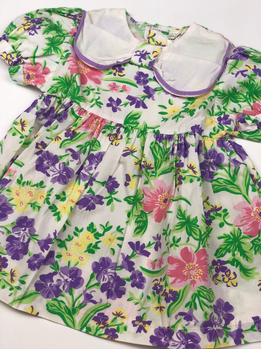Robe à fleurs vintage 6 mois