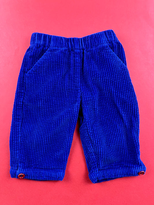 Pantalon en velours côtelé bleu DA/DA x Monoprix 12/18 mois