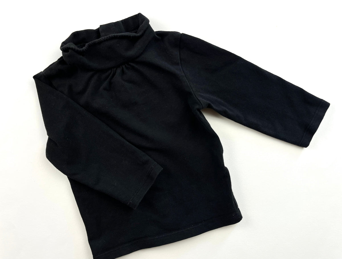 T-shirt roulé noir Kiabi 9 mois