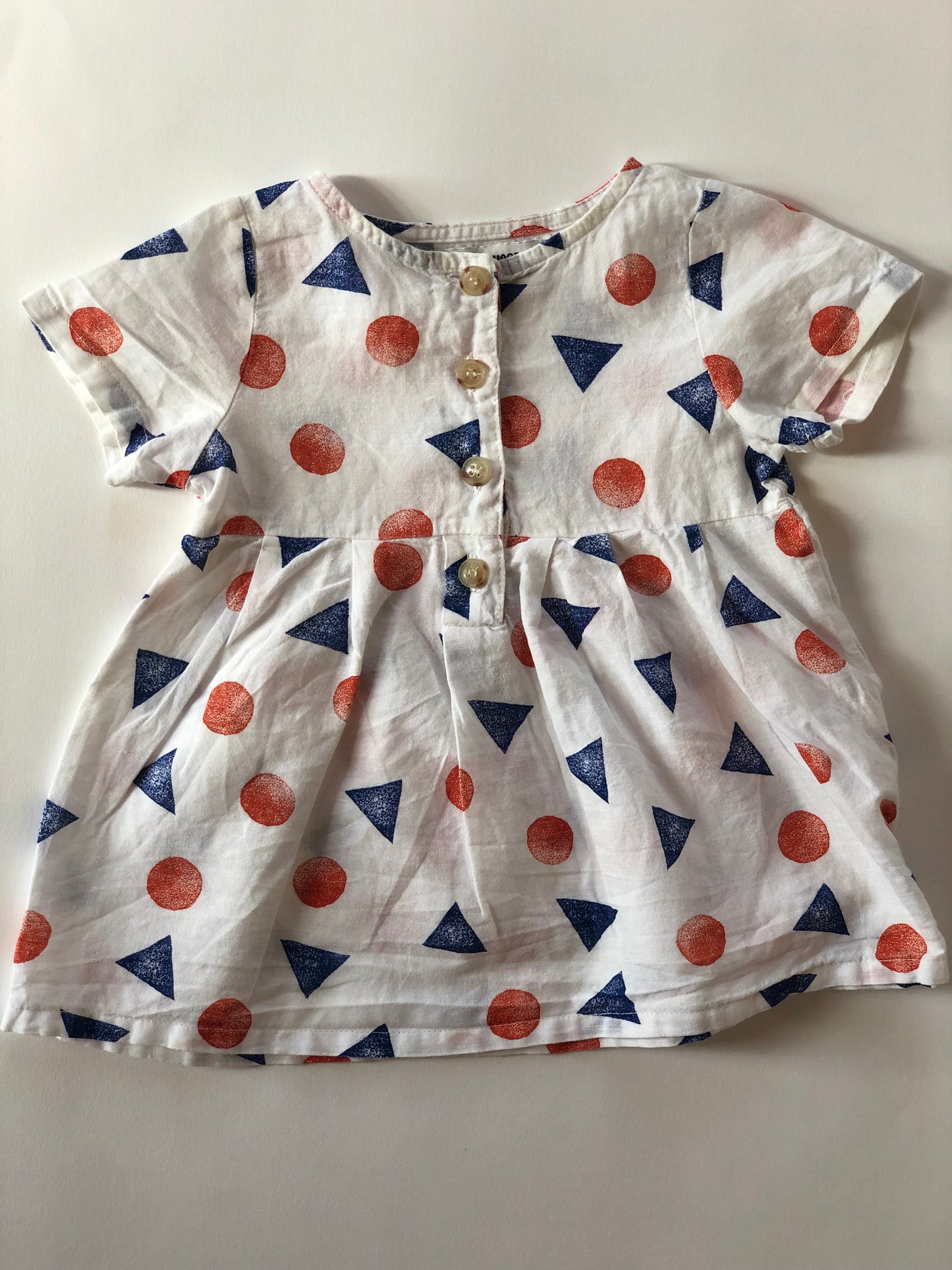 Robe manches courtes formes géométriques Bobo Choses 6 mois