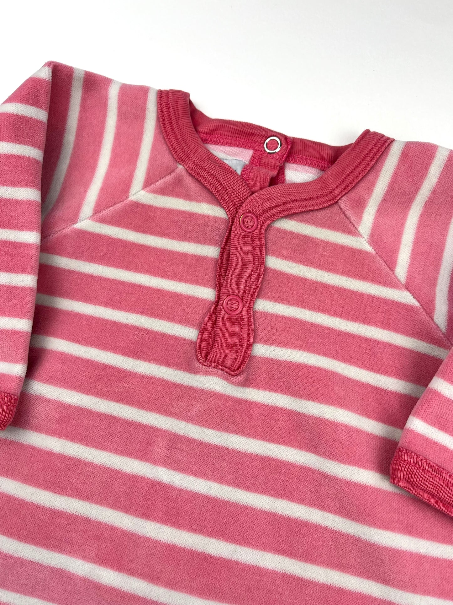Pyjama rayé en velours Petit Bateau 3 mois