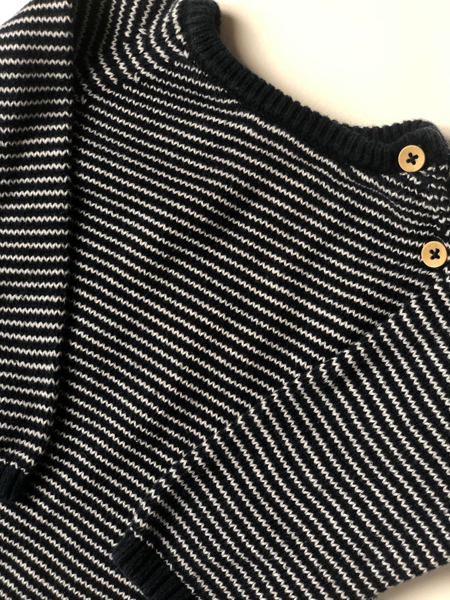 Pull marinière en mailles bleu et blanc Kiabi 18 mois