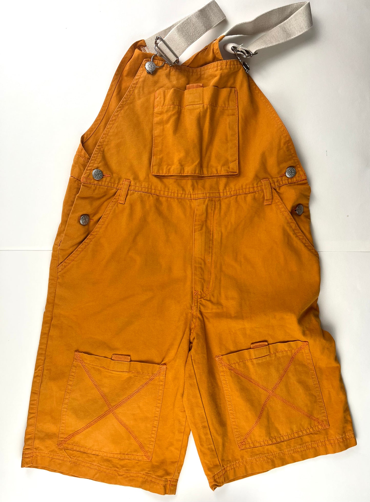 Salopette courte orange vintage Camaïeu 10 ans