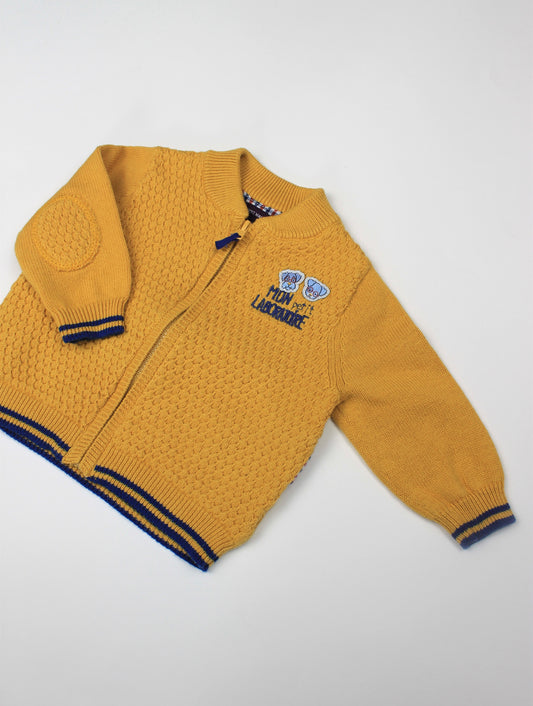 Gilet zippé moutarde Sergent Major 3 mois