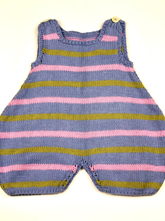 Combinaison en mailles large rayée vintage 12 mois