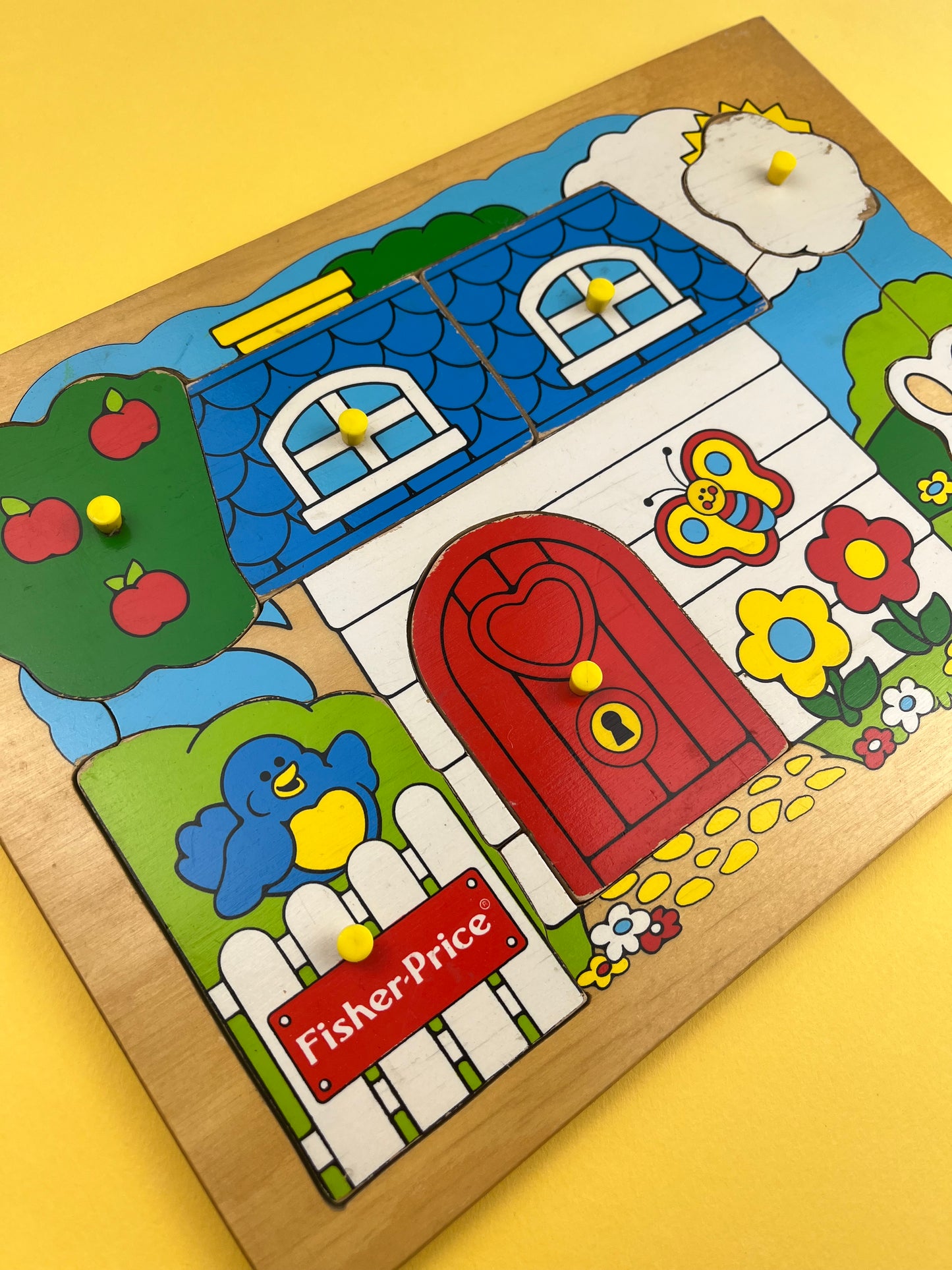 Puzzle en bois vintage Fisher-Price