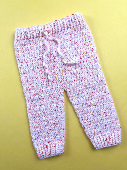 Pantalon en mailles rose 9 mois