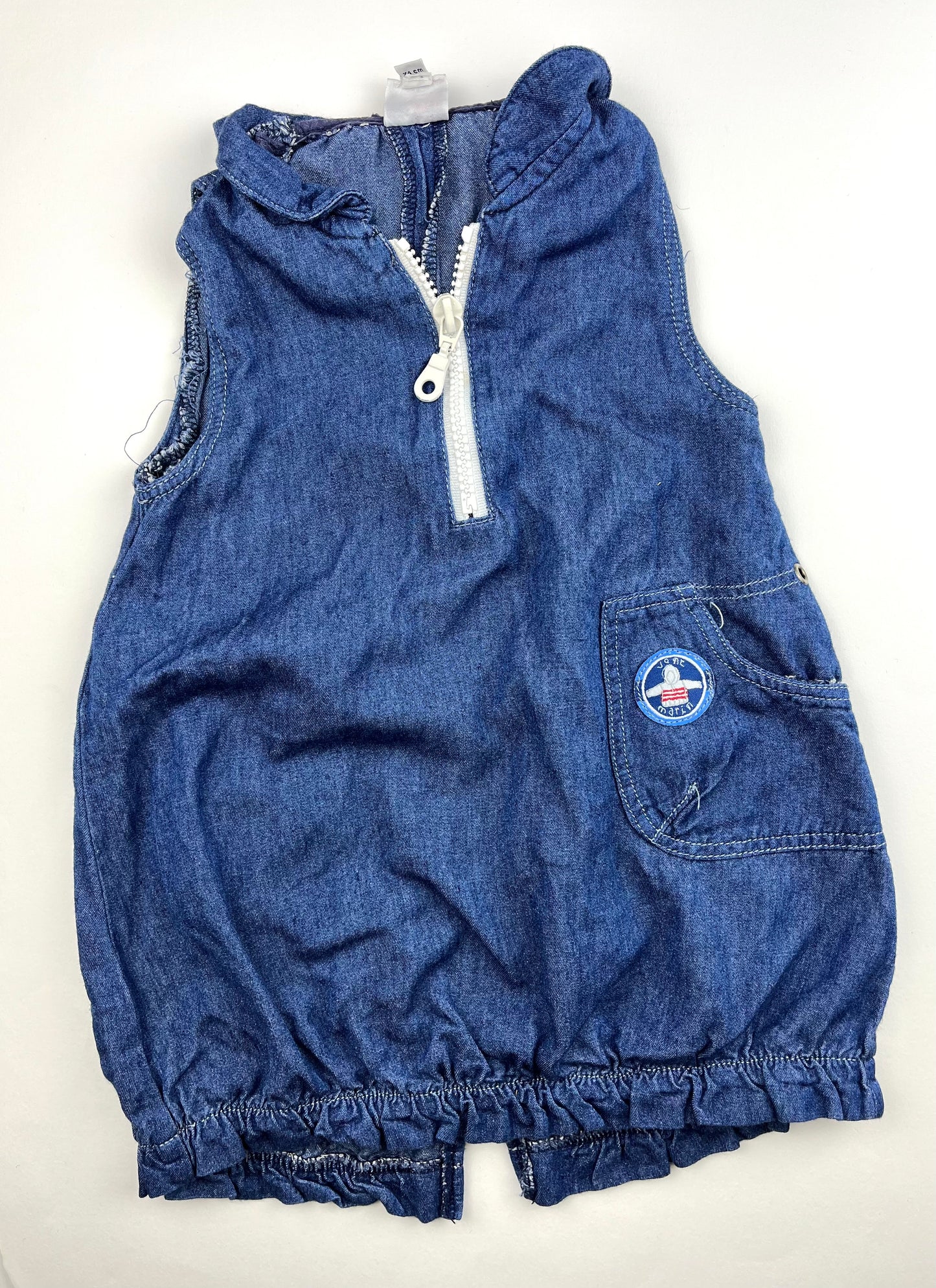 Robe bleue vintage Absorba 12 mois