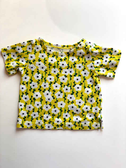 T-shirt à fleurs jaune et blanc Arket 0-2 mois
