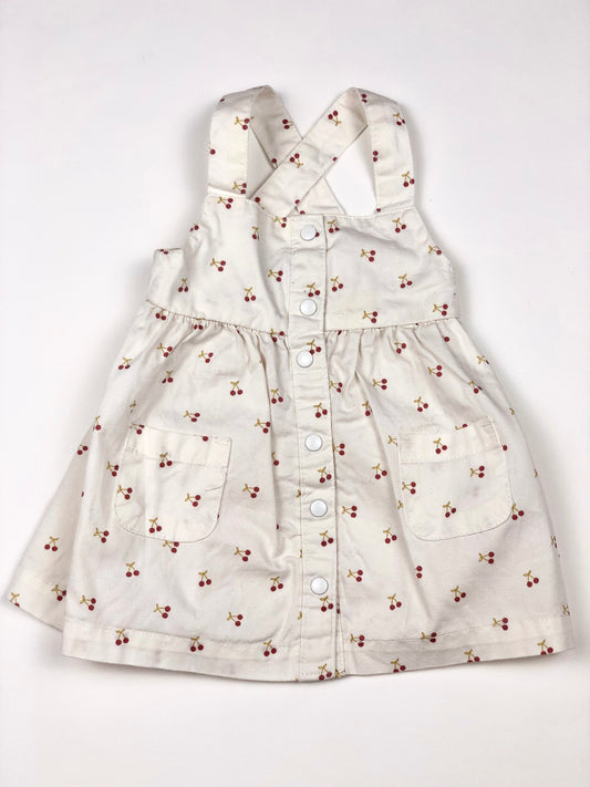 Robe à bretelles motif cerise Kiabi 1 mois