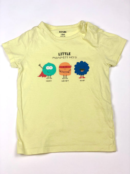 T-shirt jaune Kiabi 18 mois