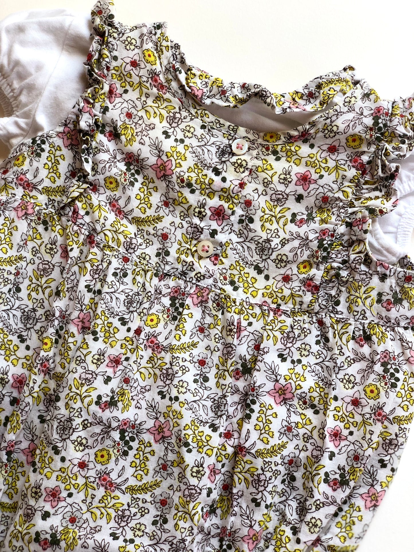 Ensemble Barboteuse avec t-shirt à fleurs Bout’chou 3 mois