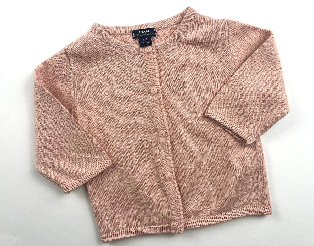 Gilet en mailles rose Kiabi 3 mois