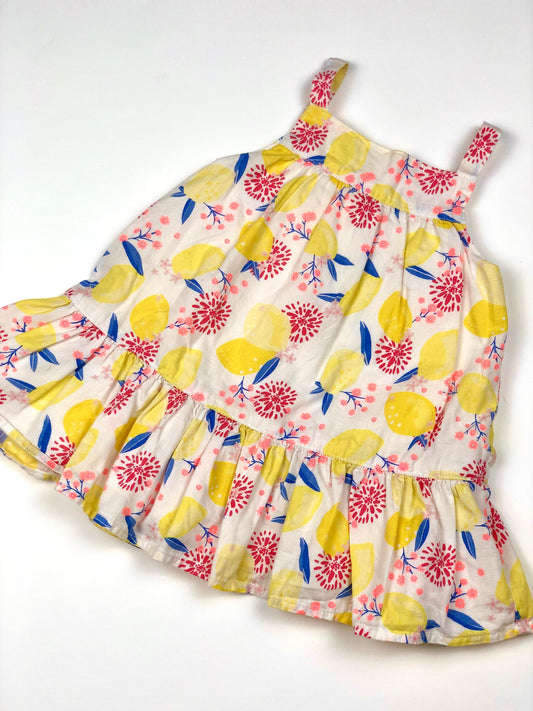 Robe à bretelles citron Orchestra 6 mois