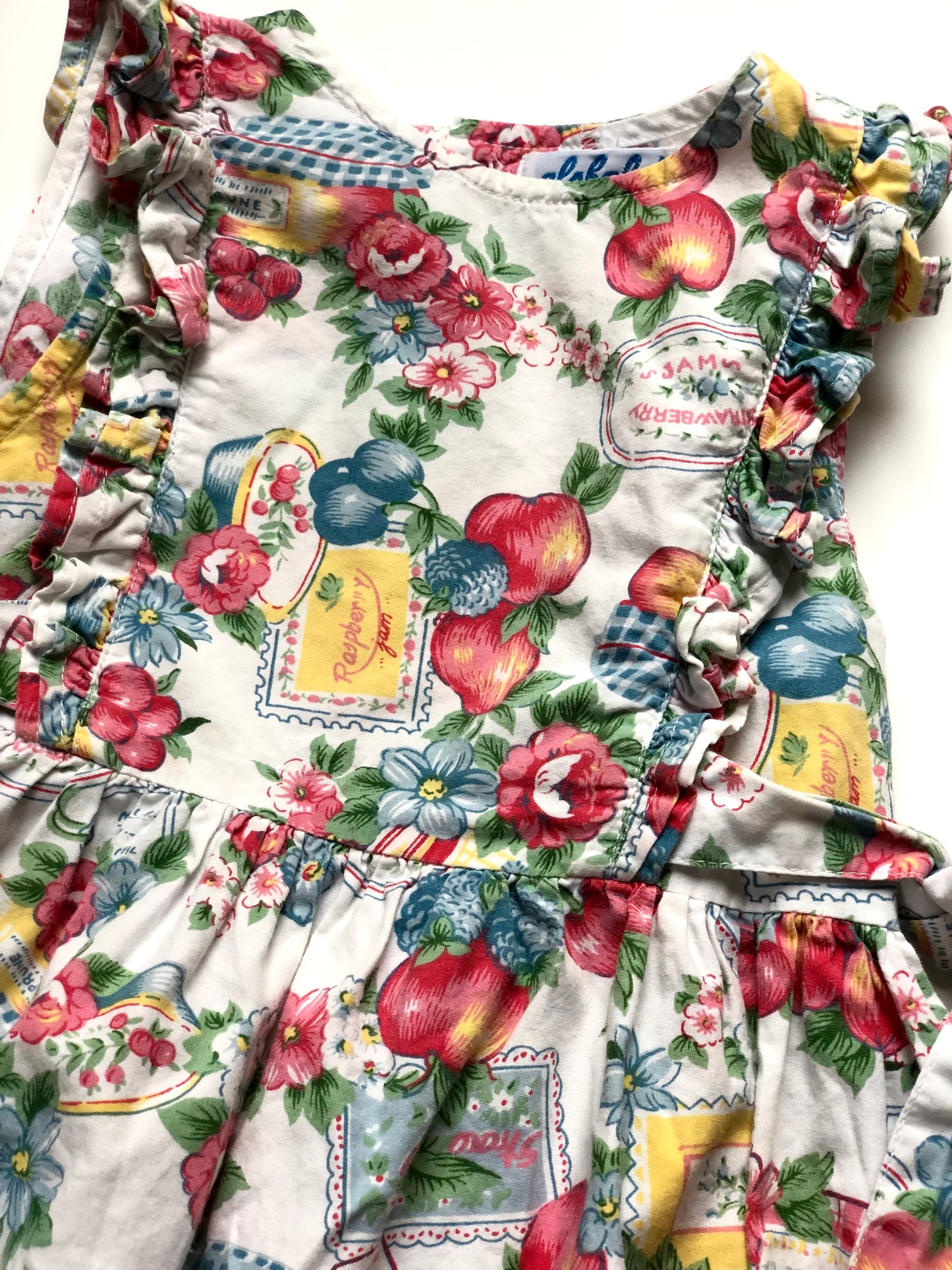 Robe motifs fruits vintage Alphabet 2 ans