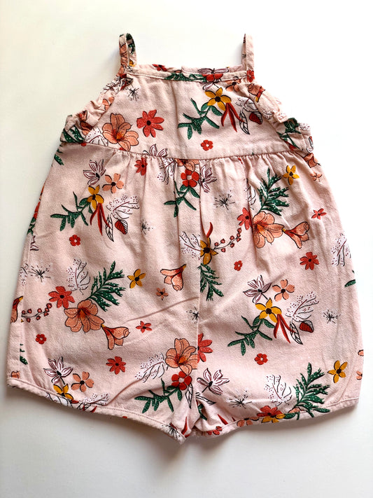 Barboteuse à bretelles à fleurs Zara 9 mois