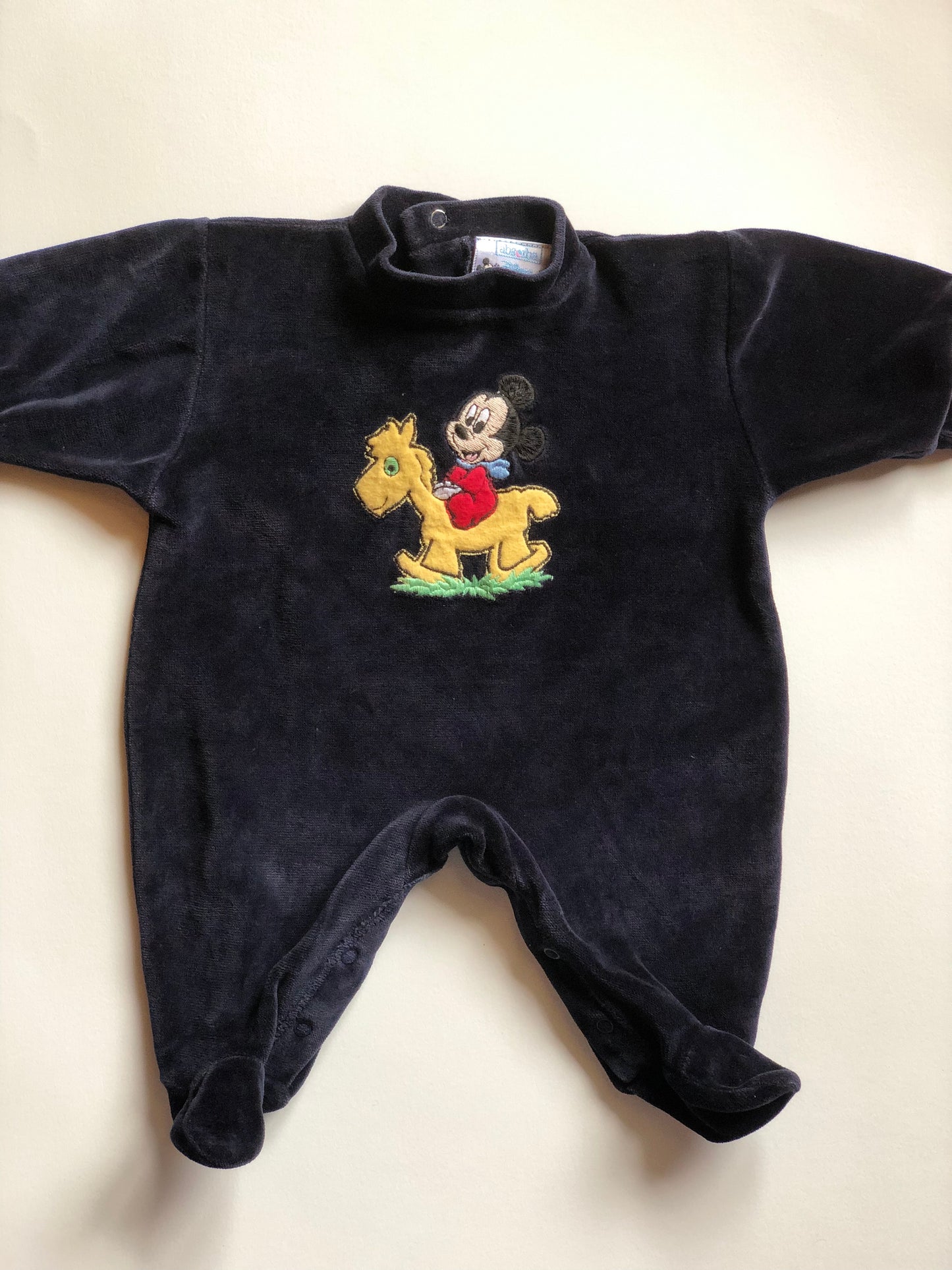 Pyjama velours Mickey Absorba Vintage 1 mois