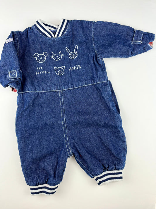 Combinaison en jeans vintage DPAM 3 mois