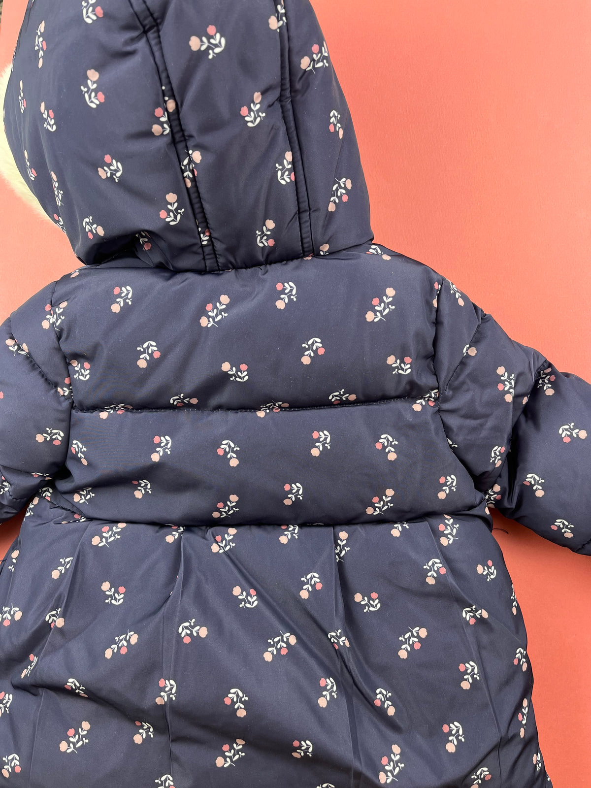 Doudoune à capuche bleue Obaïbi 12 mois