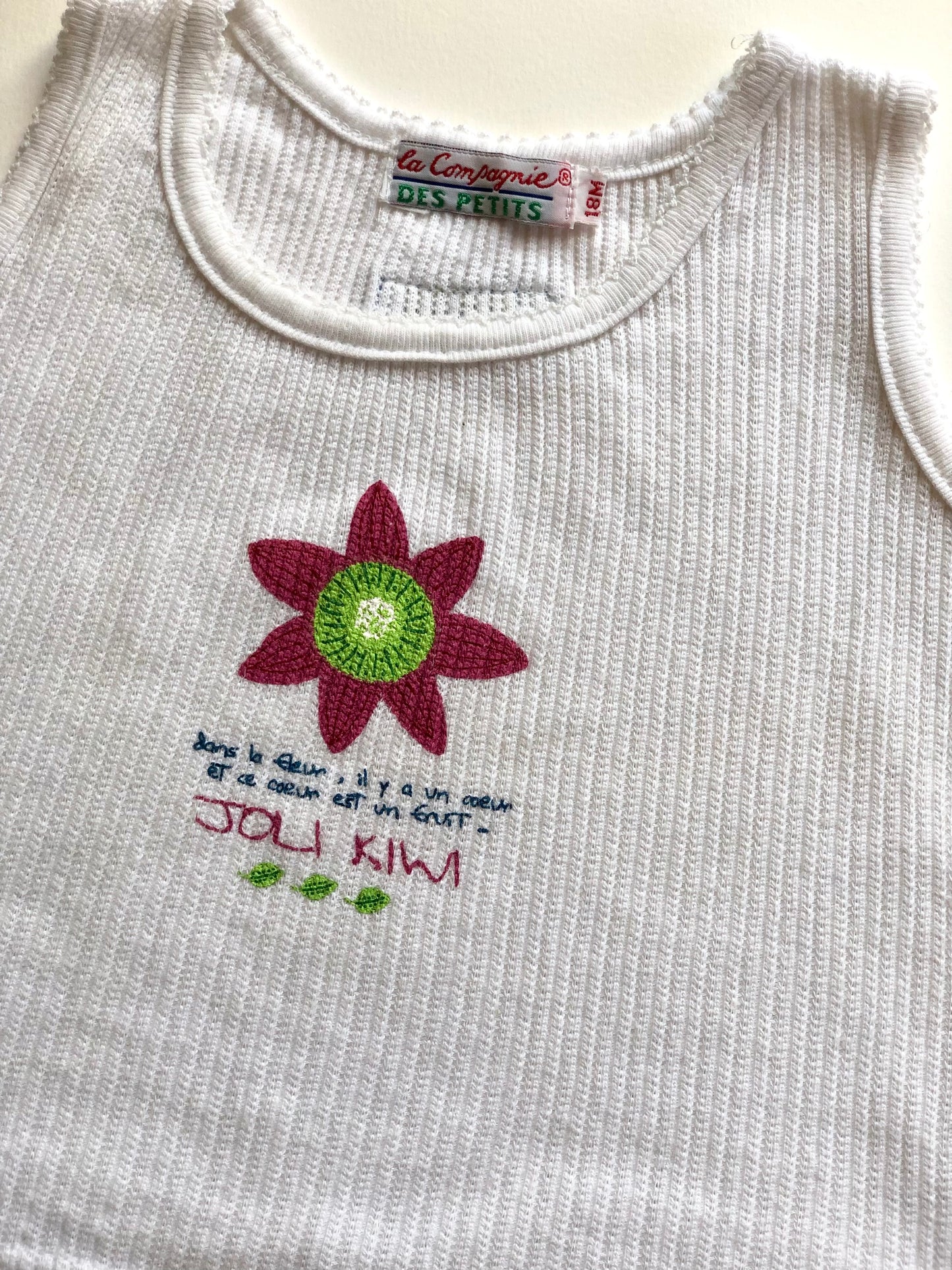 Débardeur blanc vintage La Compagnie des Petits 18 mois
