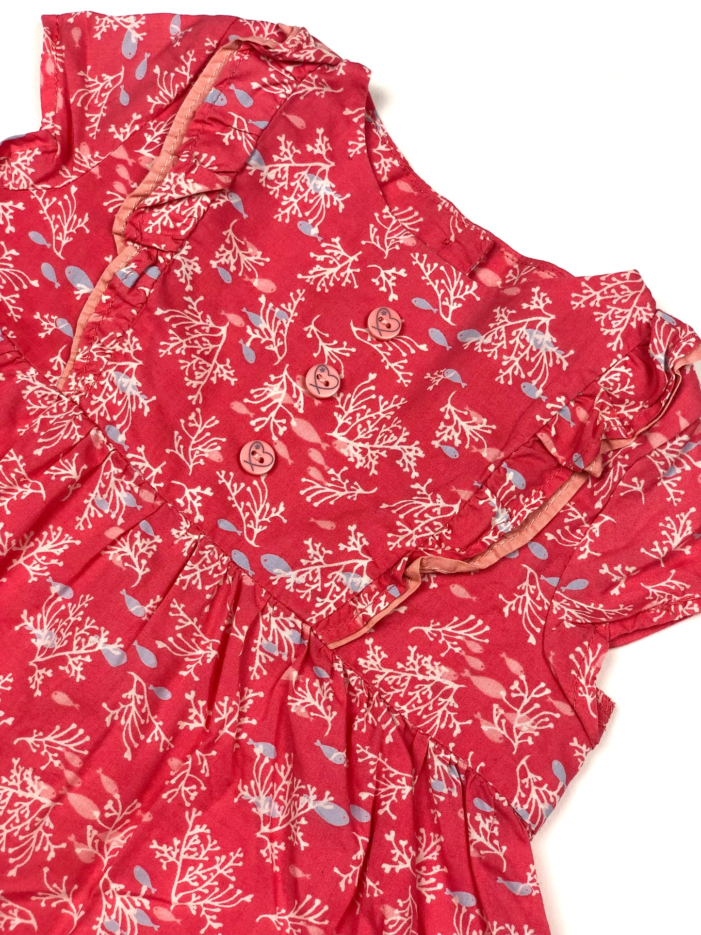 Blouse rose motifs poissons Sergent Major 9 mois
