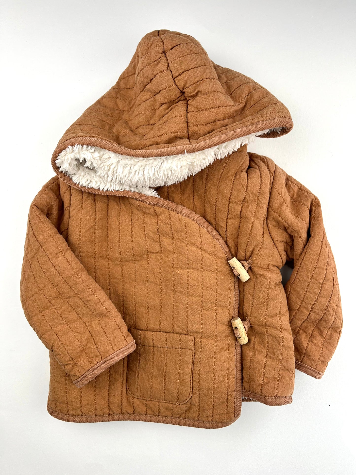 Manteau à capuche camel Zara 9 mois