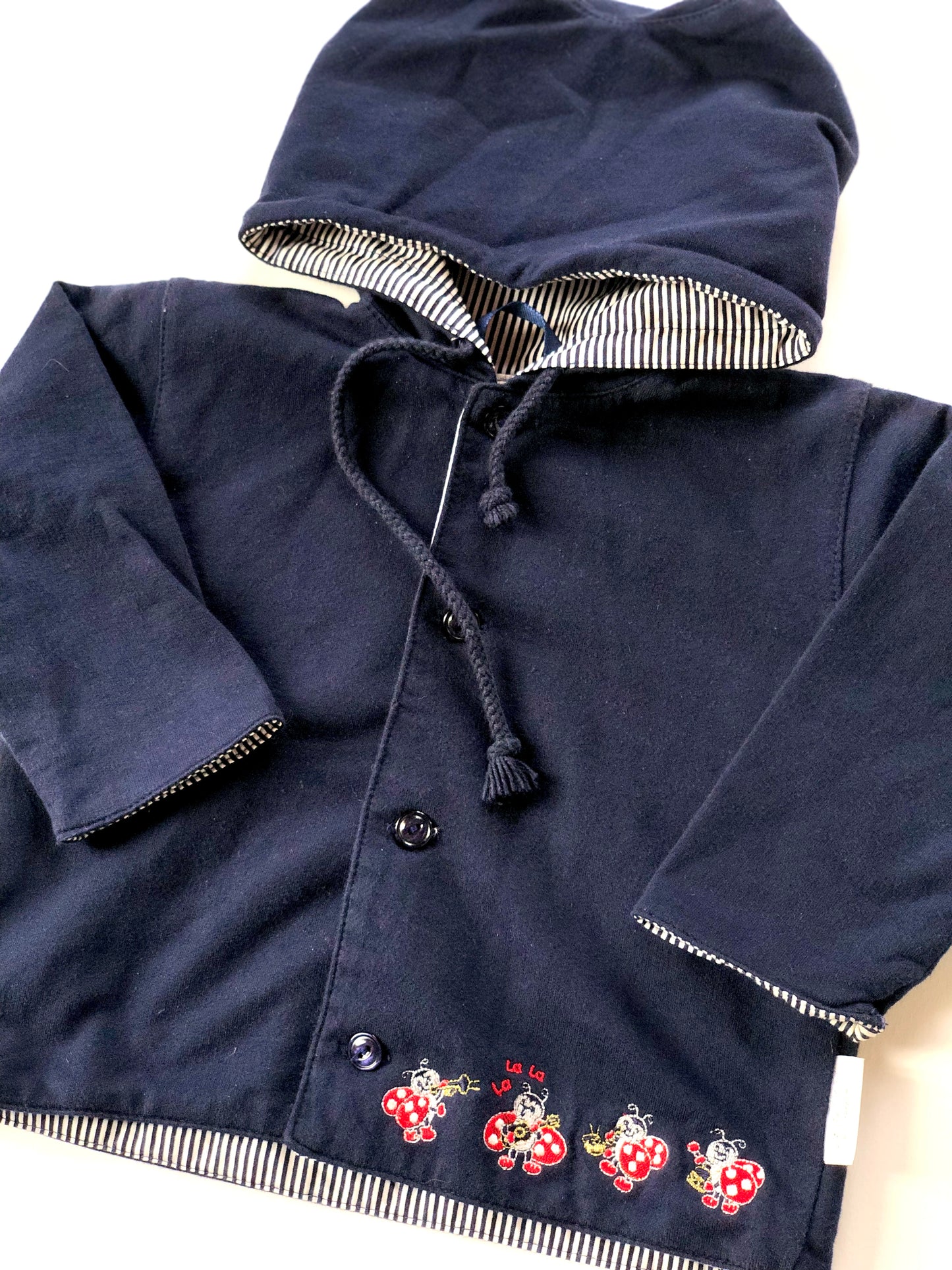 Veste à capuche bleu marine vintage Liegelind 6 mois