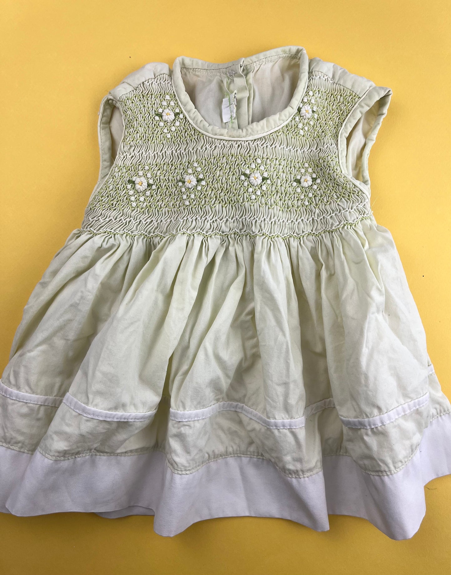 Imparfait - robe verte vintage 3 mois