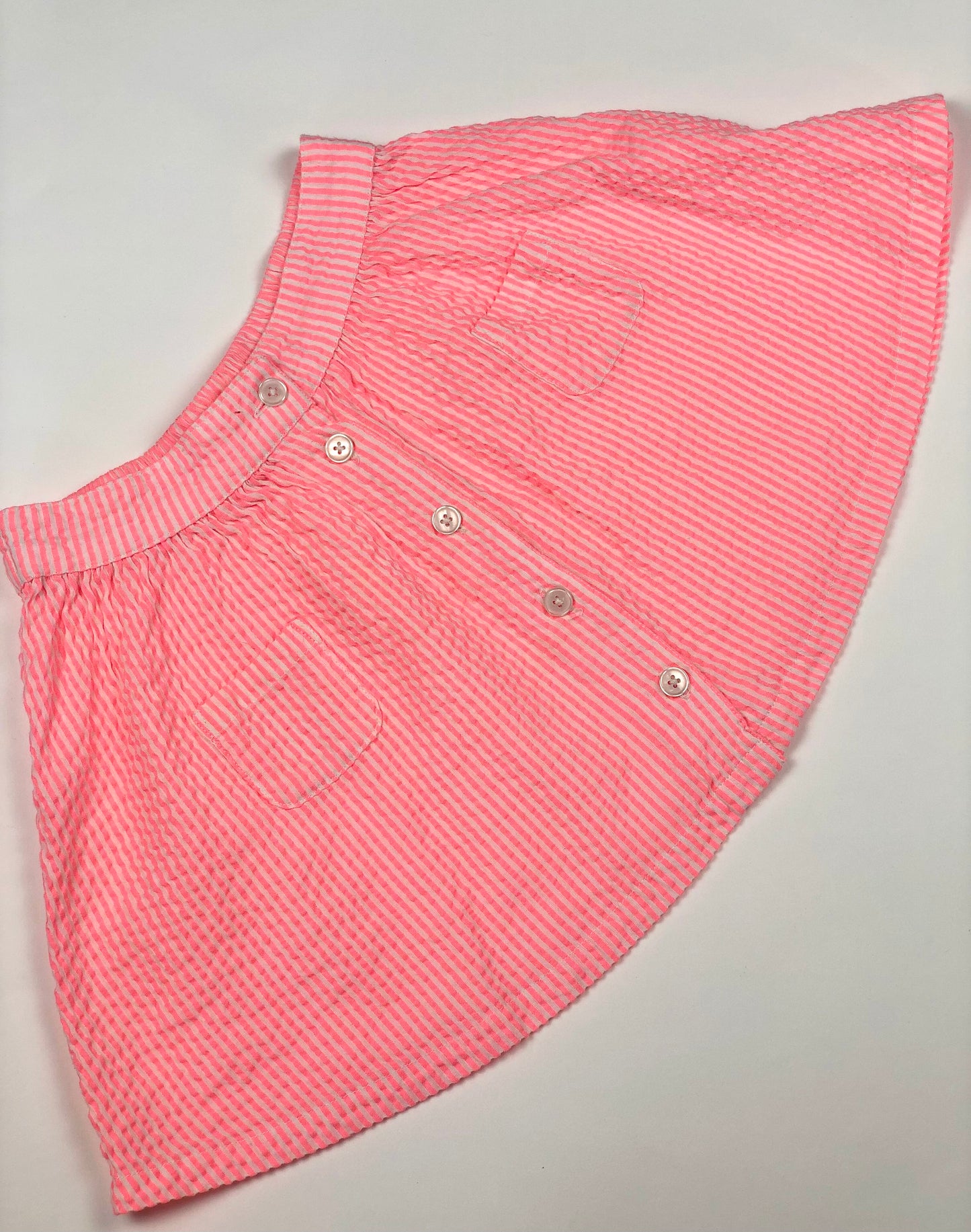 Jupe rayée rose Galerie Lafayette 6 ans