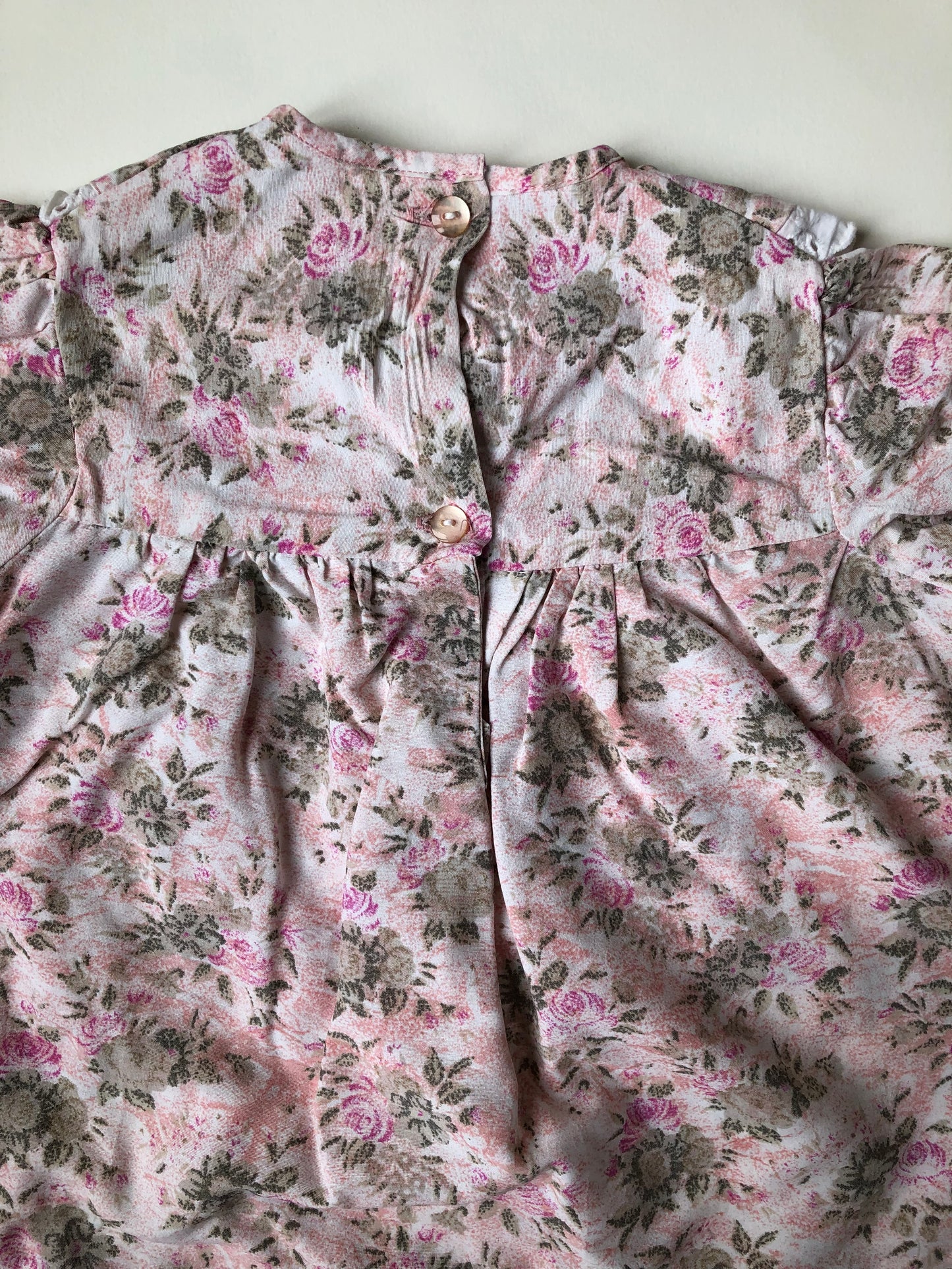 IMPARFAIT - Robe vintage à fleurs rose 12 mois