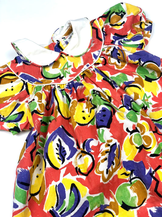 Robe motifs fruits vintage 6 mois