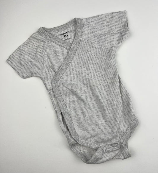 Body rayé gris Kiabi 1 mois