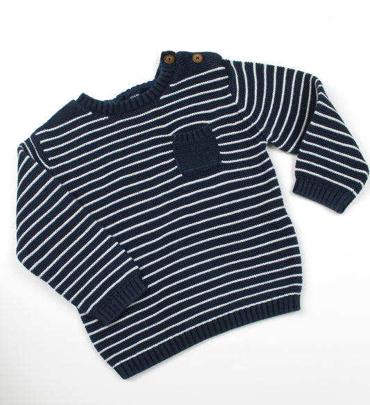 Pull marinière en mailles Kiabi 18 mois
