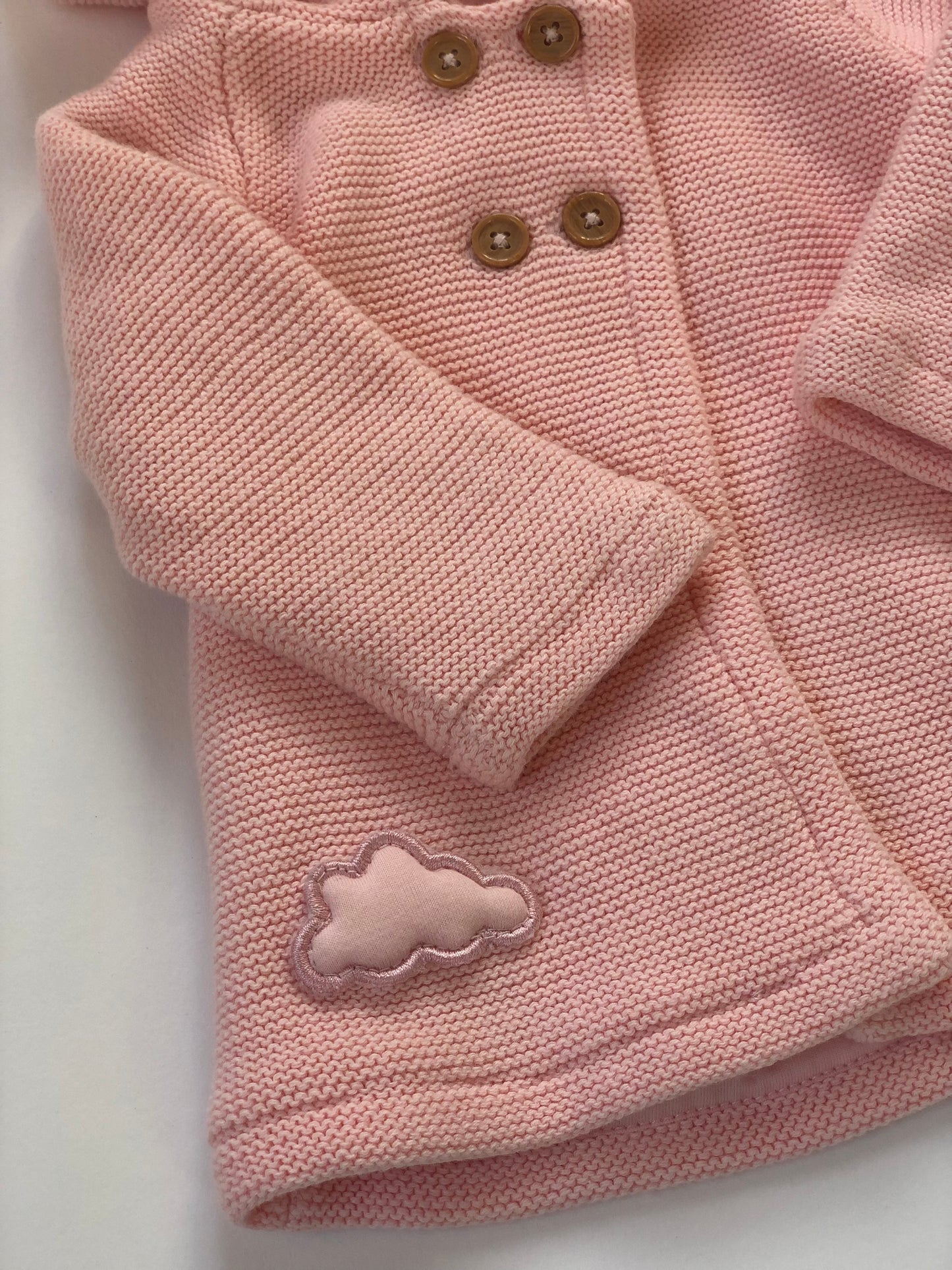 Gilet à capuche en mailles rose Orchestra 3 mois