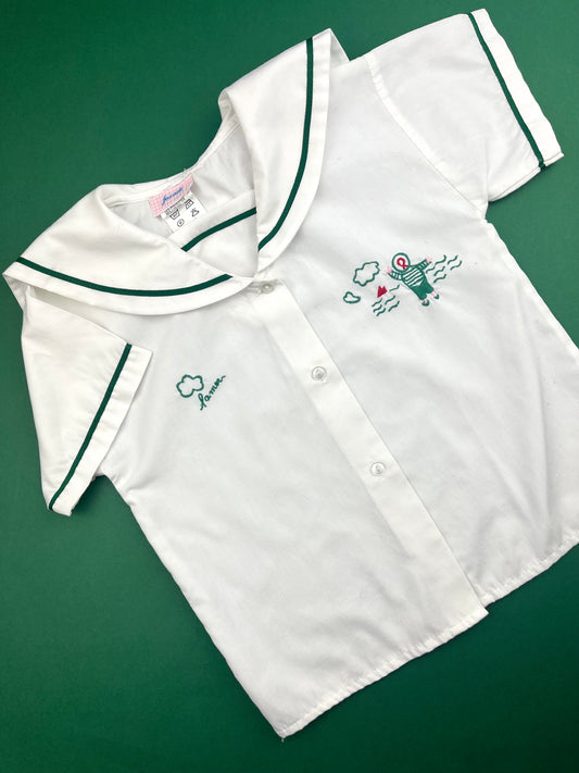 Chemisier blanc vintage Jacadi 18 mois