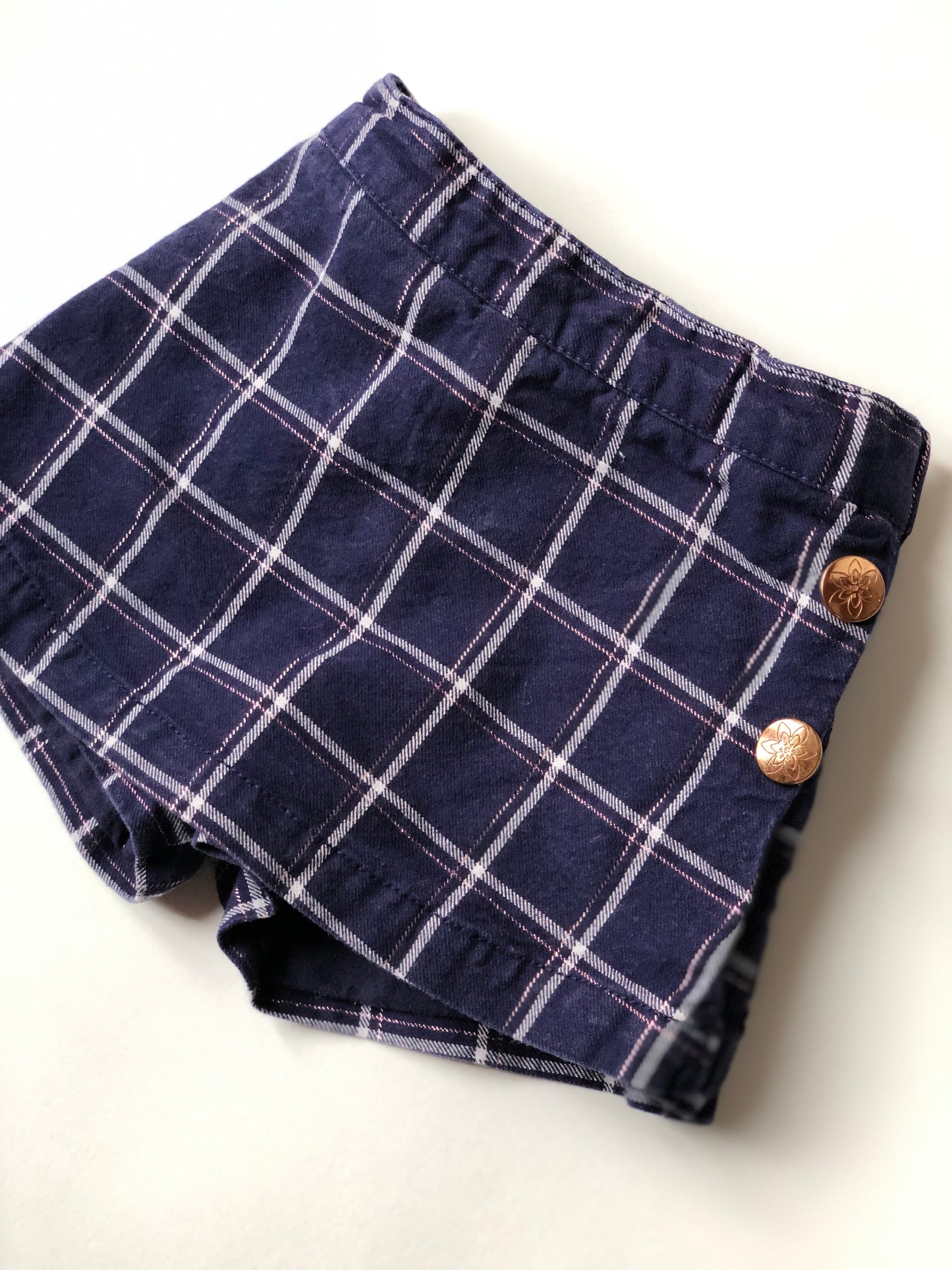 Jupe short à carreaux bleu blanc rose Sergent Major 2 ans