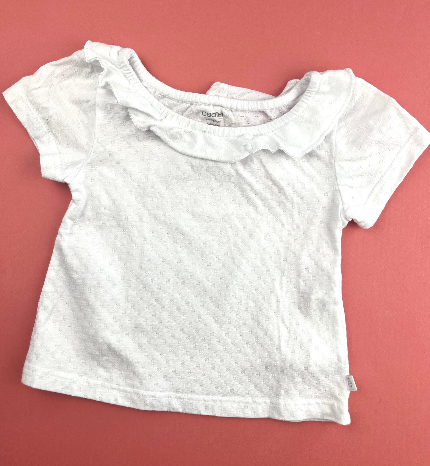 T-shirt blanc Obaïbi 6 mois