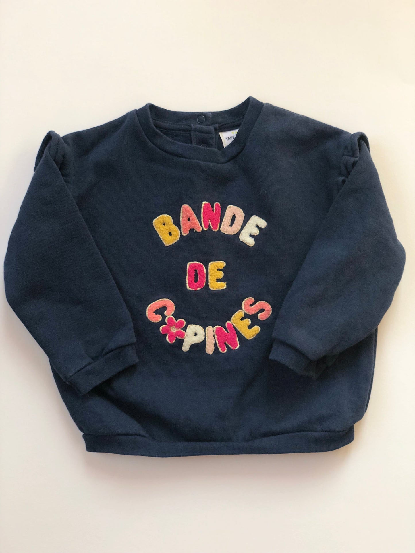 Sweat-shirt bleu Tape à l’oeil 18 mois