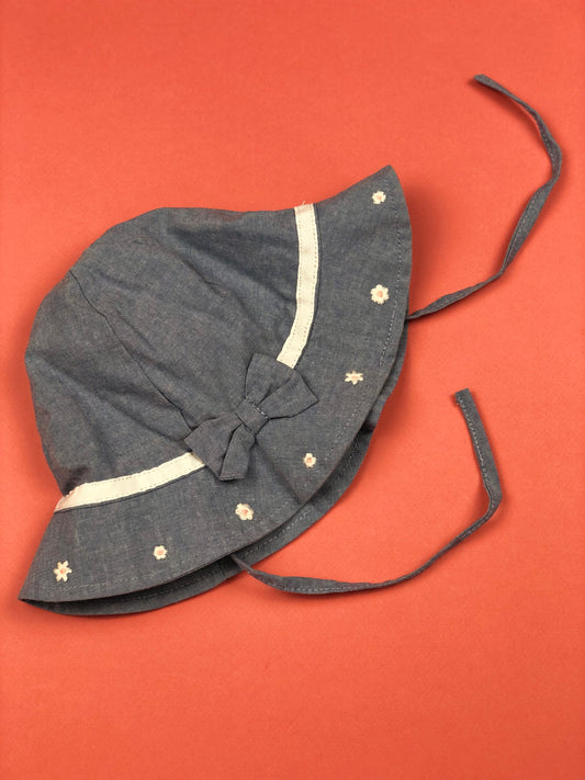 Chapeau bleu à fleurs Sergent Major T3 48cm