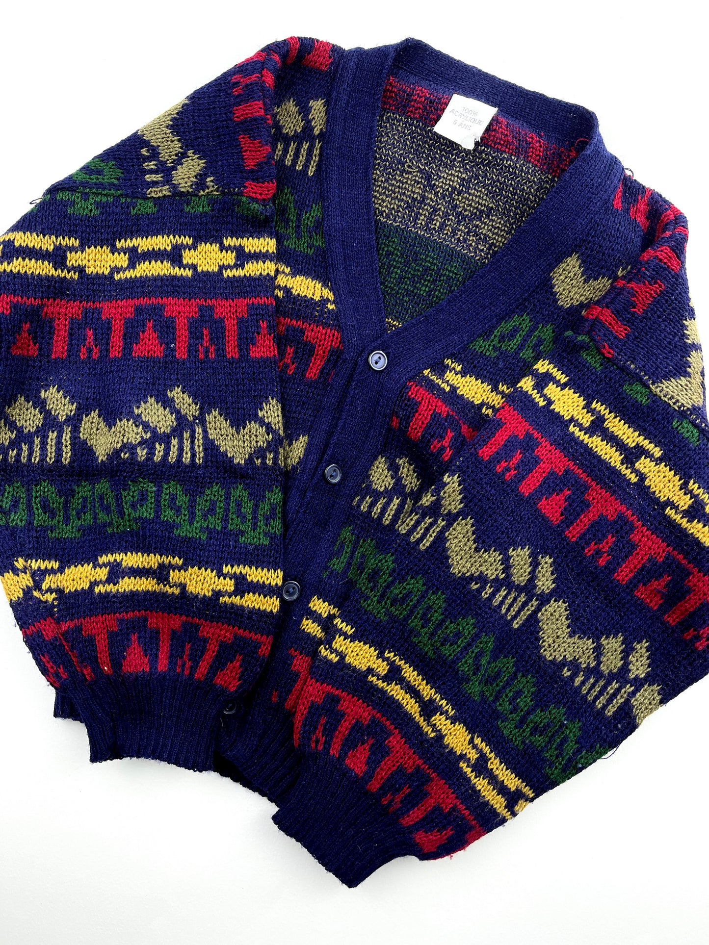 Gilet en mailles vintage 5 ans