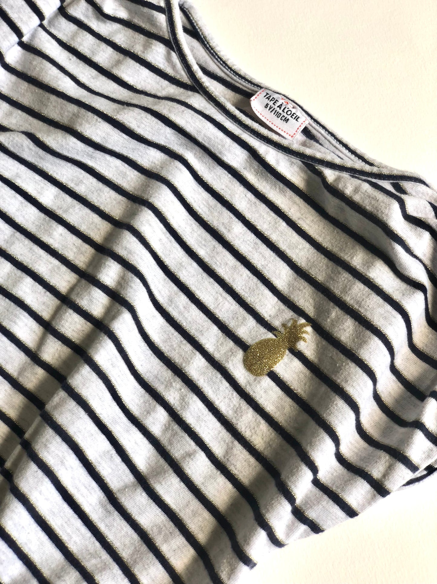 Robe marinière grise Tape à l’Oeil 5 ans