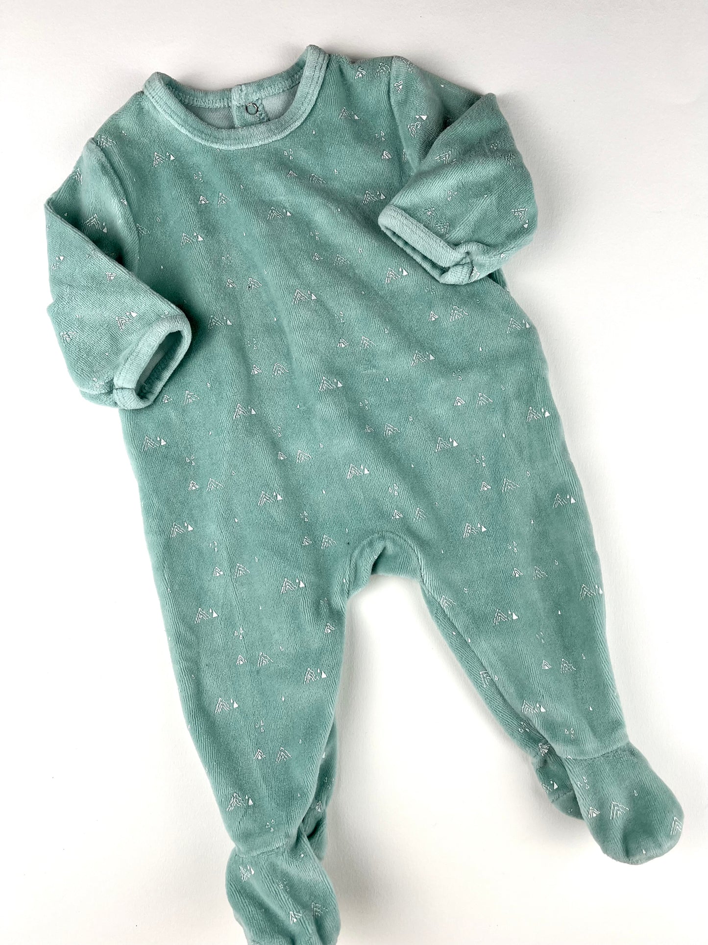 Pyjama en velours bleu La Redoute 3 mois