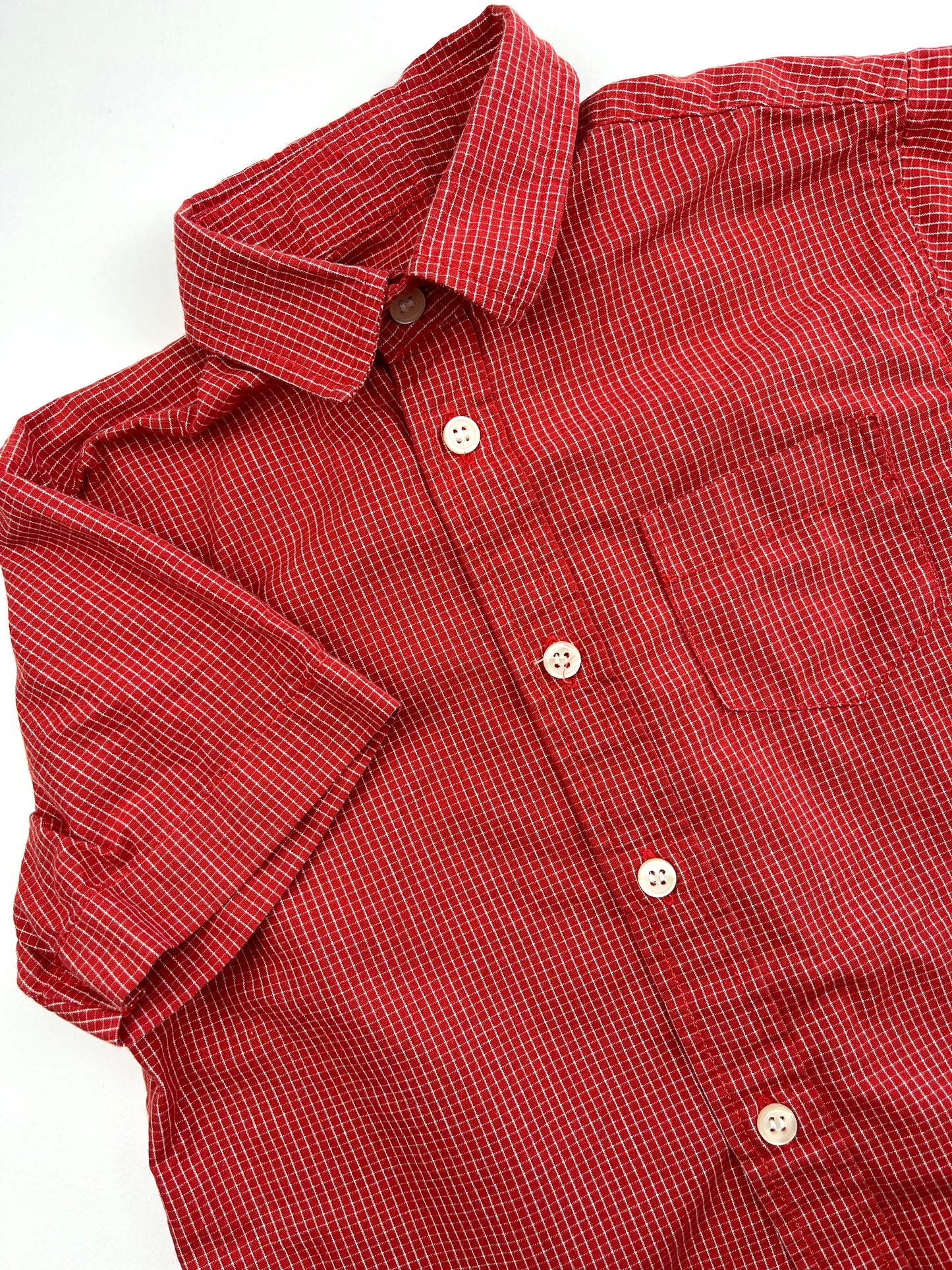 Chemise à carreaux rouge vintage Prénatal 18 mois