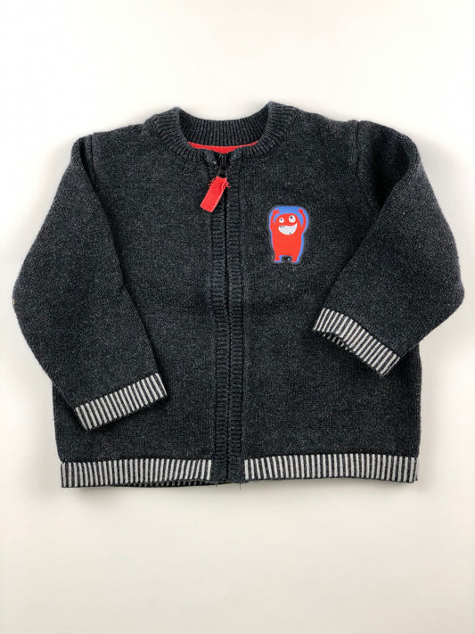 Gilet zippé gris Du Pareil Au Même 6 mois