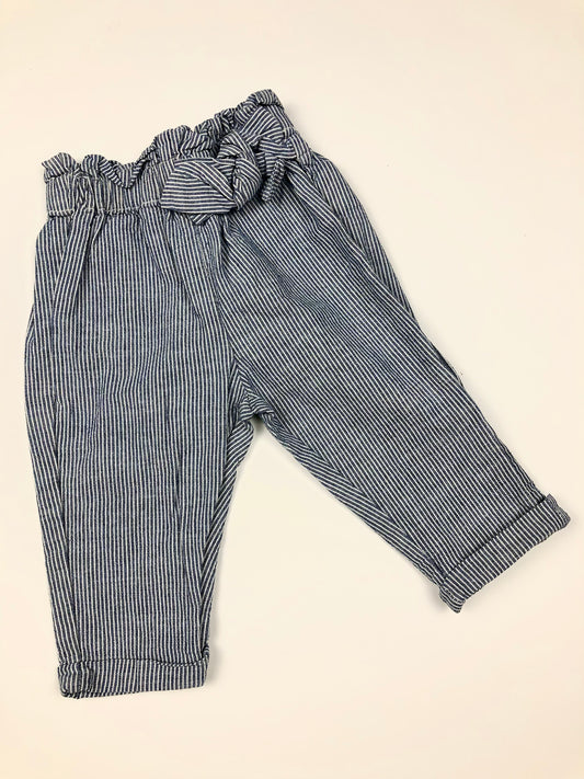 Pantalon rayé bleu Vertbaudet 3 mois