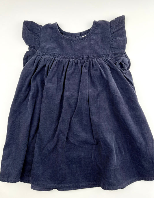 Robe en velours côtelé noire Bout’chou 12 mois