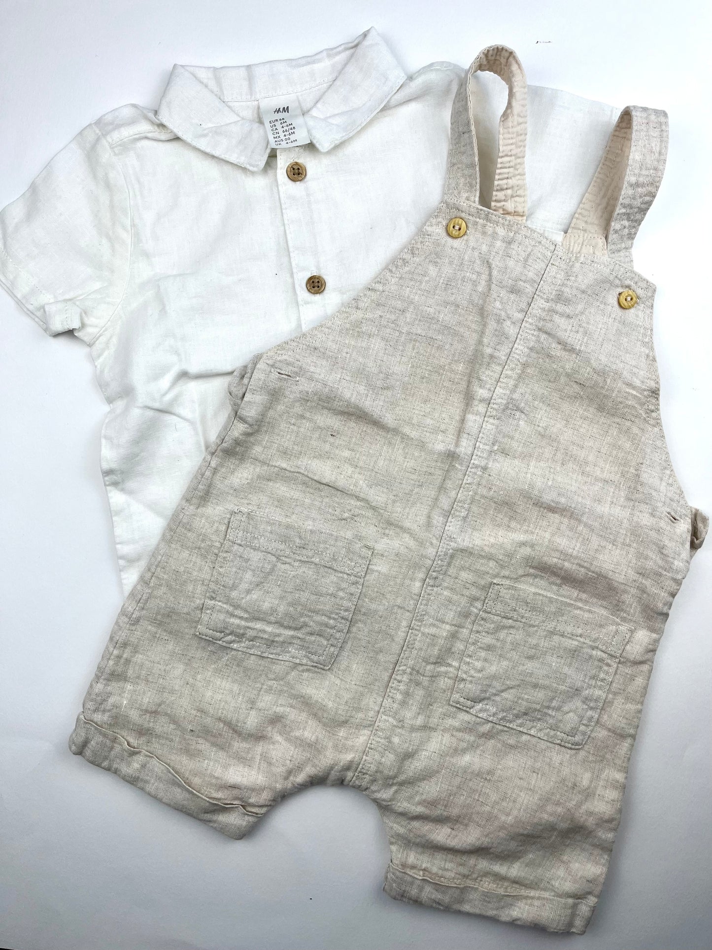 Ensemble chemise et salopette H&M 6 mois