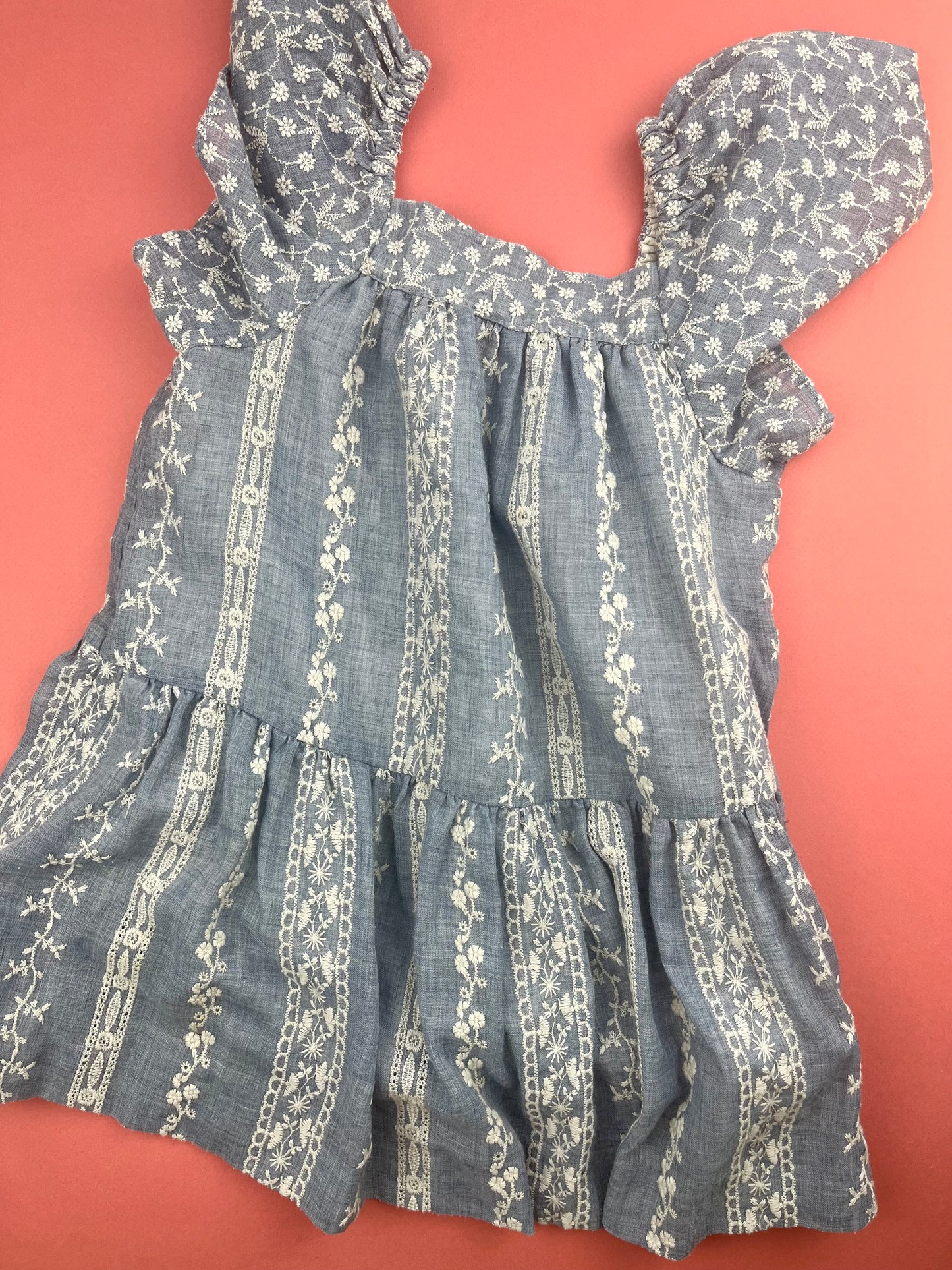Robe bleue à fleurs Zara 3 ans